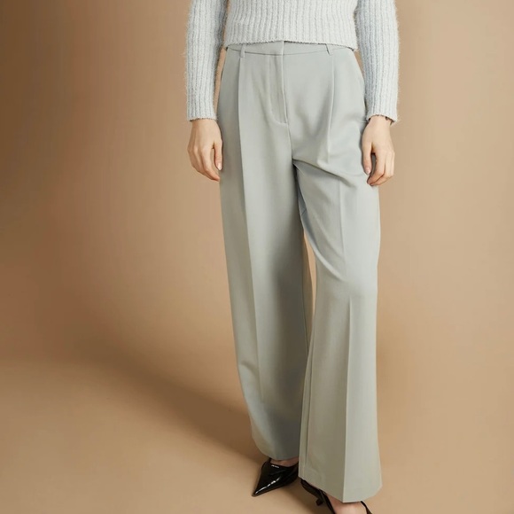 OAK + FORT Pants - NEW: Oak + Fort wide leg trouser misty blue